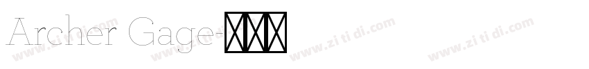 Archer Gage字体转换